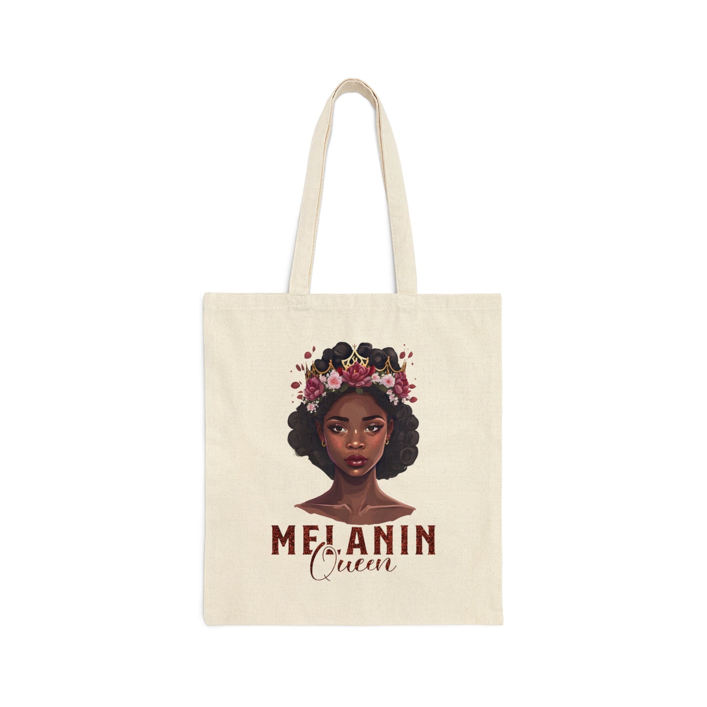 Melanin Queen Cotton Canvas Tote Bag