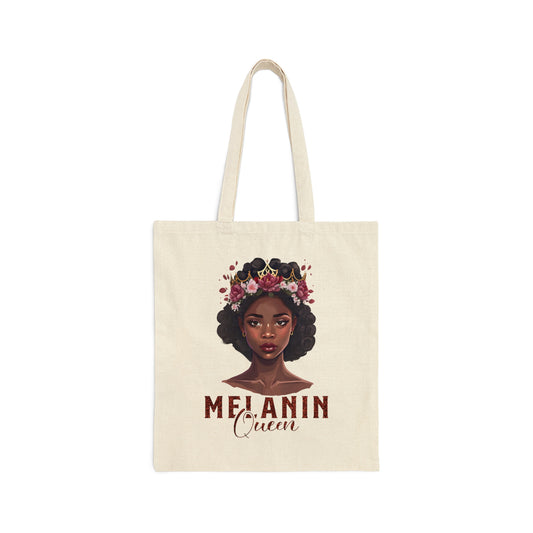 Melanin Queen Cotton Canvas Tote Bag