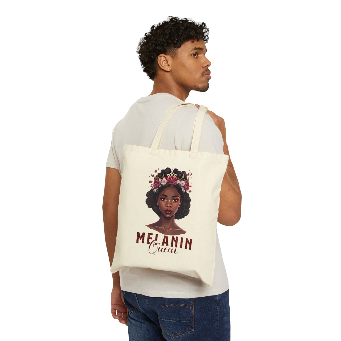 Melanin Queen Cotton Canvas Tote Bag